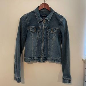 Abercrombie & Fitch Zip Denim Jacket Sz Small